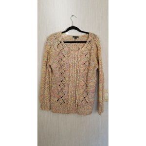 Pink Yellow Knit Sweater New L